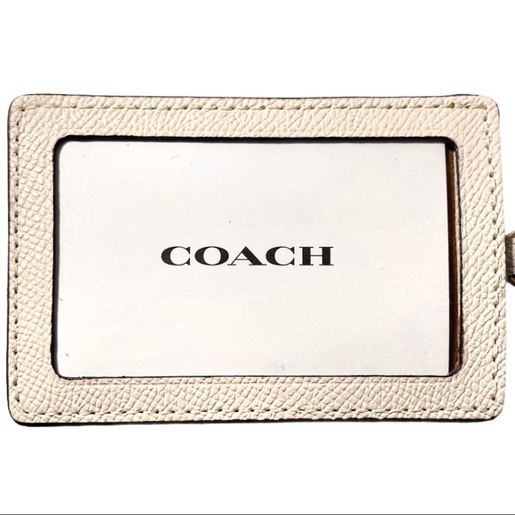 COACH Id Lanyard Chalk Crossgrain Leather - Picture 6 of 12